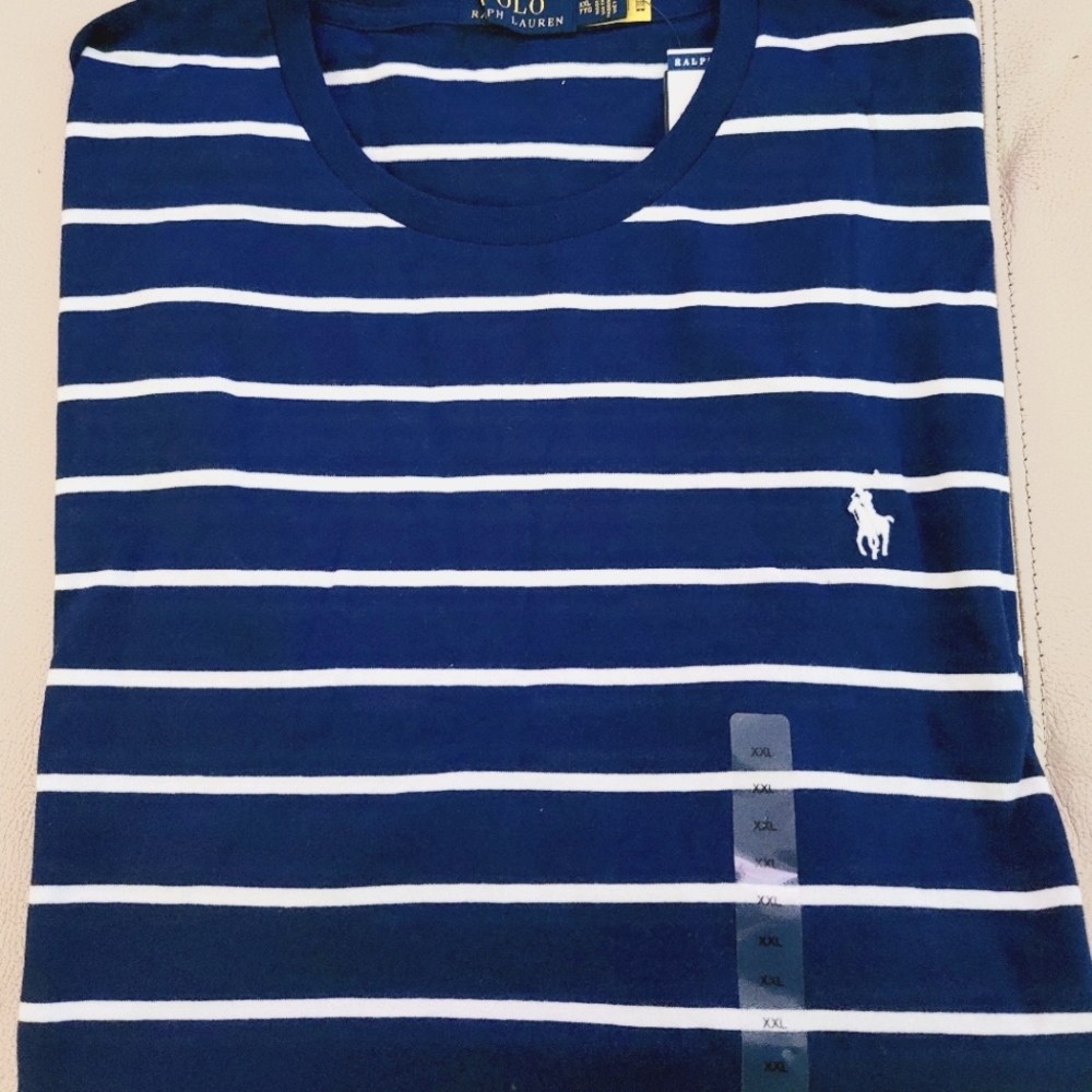 Striped Short Sleeve Polo T-Shirt